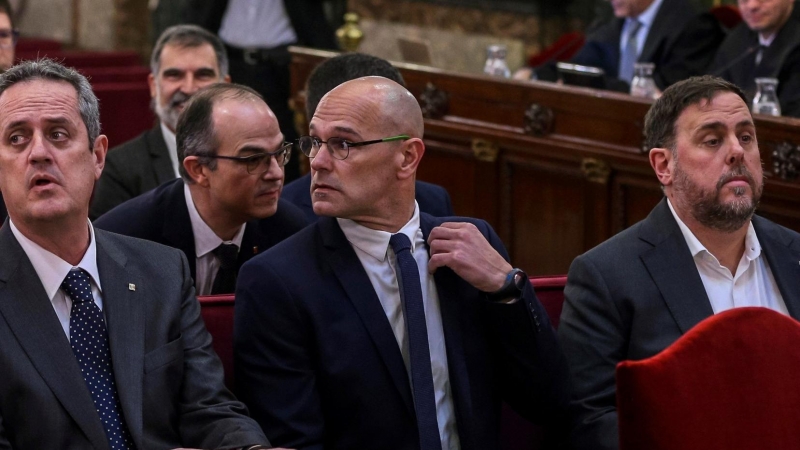 12/02/2019. / Fotografía de archivo de los líderes independentistas durante el juicio del 'procés'. / EFE - EMILIO NARANJO