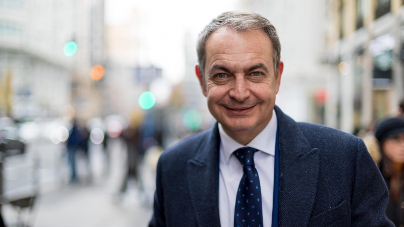 El expresidente del Gobierno José Luis Rodríguez Zapatero en la Gran Vía de Madrid.- CHRISTIAN GONZÁLEZ