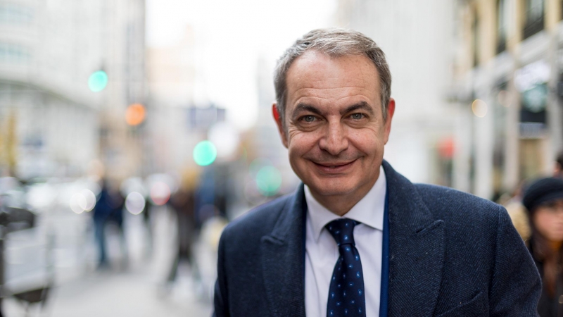 El expresidente del Gobierno José Luis Rodríguez Zapatero en la Gran Vía de Madrid.- CHRISTIAN GONZÁLEZ