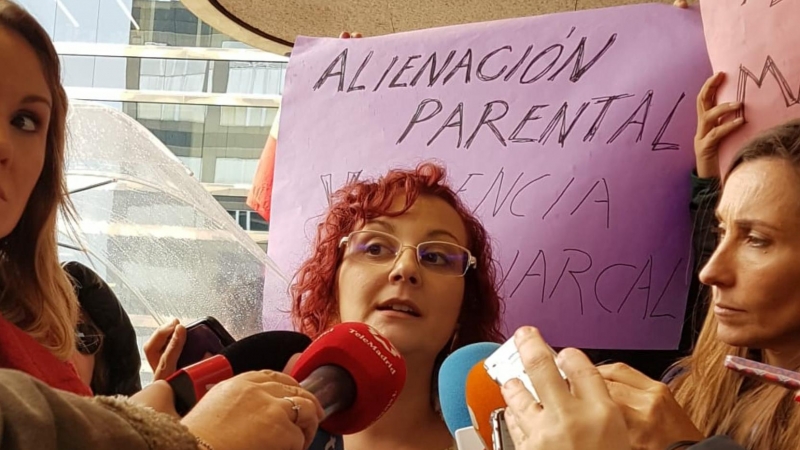 María Sevilla, expresidenta de Infancia Libre, tras declarar ante la Fiscalía el pasado 29 de noviembre