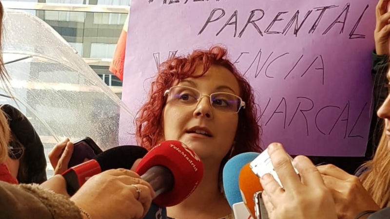 María Sevilla, expresidenta de Infancia Libre, tras declarar ante la Fiscalía el pasado 29 de noviembre