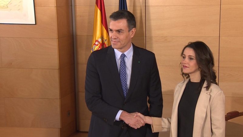 Sánchez y Arrimadas se reúnen en el Congreso de los Diputados