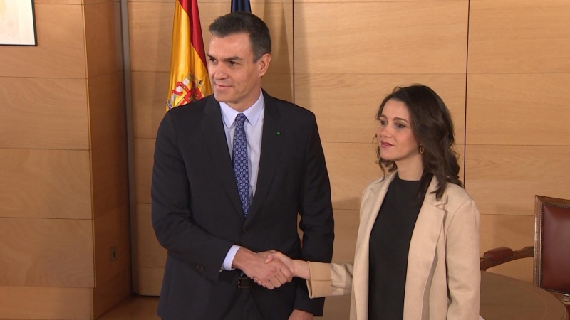 Sánchez y Arrimadas se reúnen en el Congreso de los Diputados