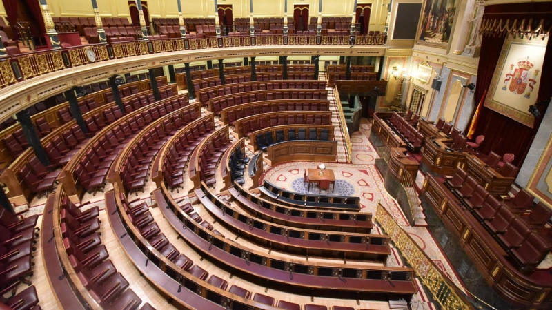 Congreso de los Diputados vacío.