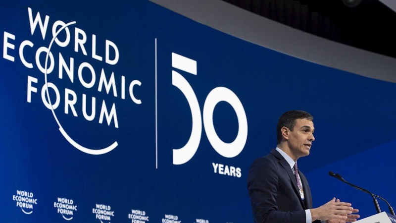 Pedro Sánchez en Davos