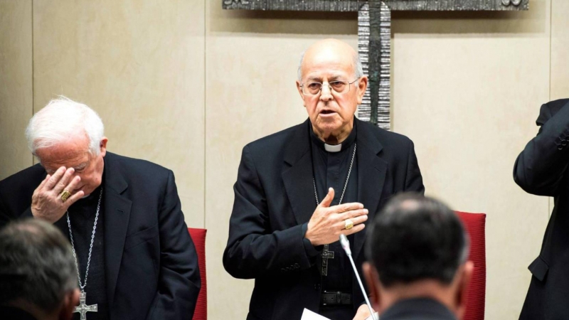 El cardenal, arzobispo de Valladolid y presidente de la Conferencia Episcopal Española, Ricardo Blázquez. / LUCA PIERGIOVANNI (EFE)