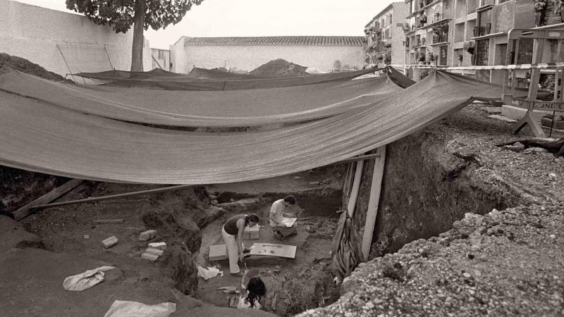 Fotografía de la exhumación en la Puebla de Cazalla.- ARCHIVO DE JUAN MANUEL GUIJO