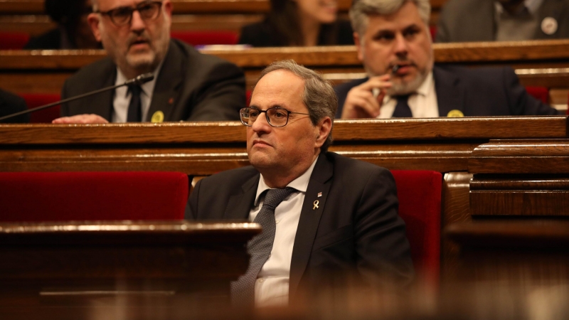 Quim Torra en el Parlament de Catalunya. / Europa Press