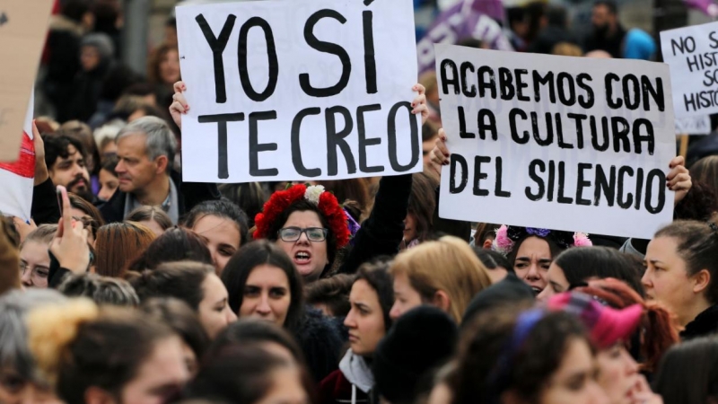 Manifestación violencia machista.- REUTERS