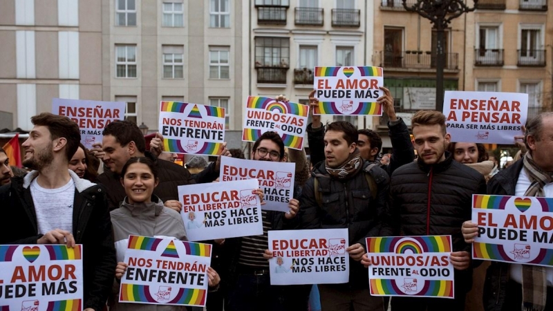 Concentración contra la censura parental en Madrid. EFE/ Luca Piergiovanni