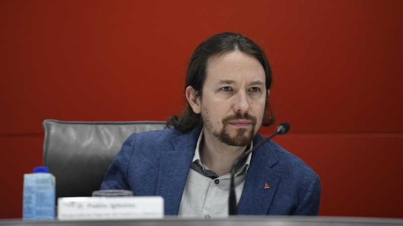 04/02/2020 - El vicepresidente segundo y ministro de Derechos Sociales y Agenda 2030, Pablo Iglesias durante la Asamblea General de la Plataforma del Tercer Sector. / EUROPA PRESS - ÓSCAR CAÑAS