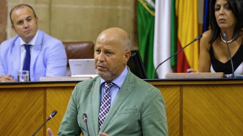 Javier Imbroda, hoy en el Parlamento de Andalucía. Europa Press