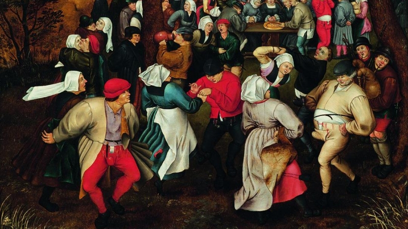 'Baile nupcial al aire libre', de Pieter Brueghel el joven (1610) - Foto cortesía de Galería Elvira González