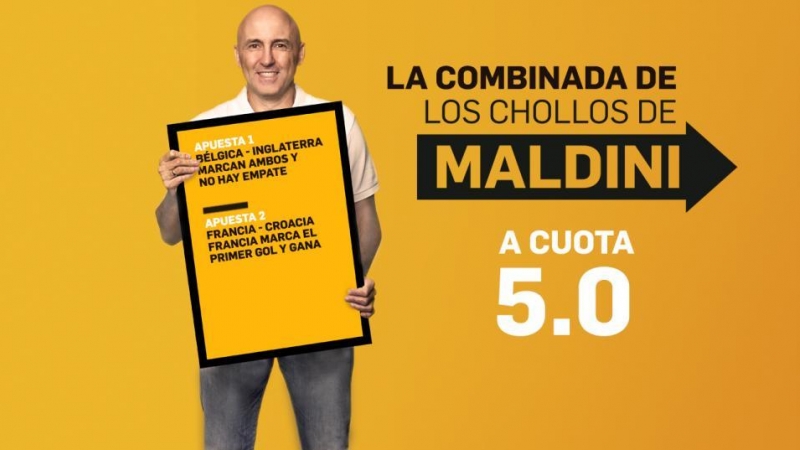 El conocido periodista deportivo Julio Maldonado 'Maldini' en un anuncio de una casa de apuestas./ Betfair