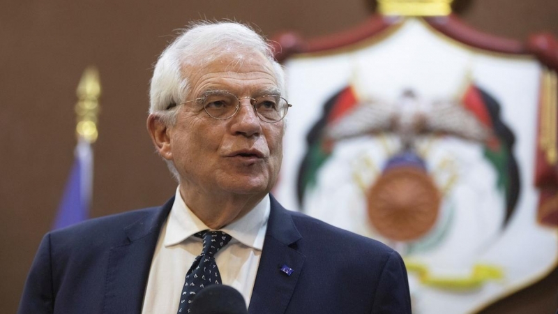El Alto representante de la UE para la Política Exterior, Josep Borrell, este domingo en Amman | EFE