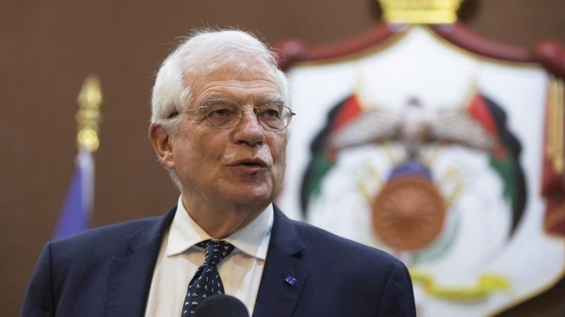 El Alto representante de la UE para la Política Exterior, Josep Borrell, este domingo en Amman | EFE