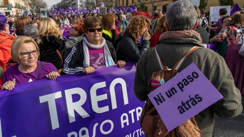 Unas 8.000 personas de unas 150 asociaciones de mujeres de Andalucía han participado hoy domingo en una marcha que ha recorrido el centro de Sevilla. EFE