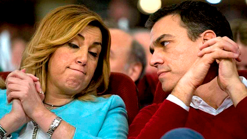 La secretaria general del PSOE-A, Susana Díaz, y el presidente del Gobierno, Pedro Sánchez / EFE