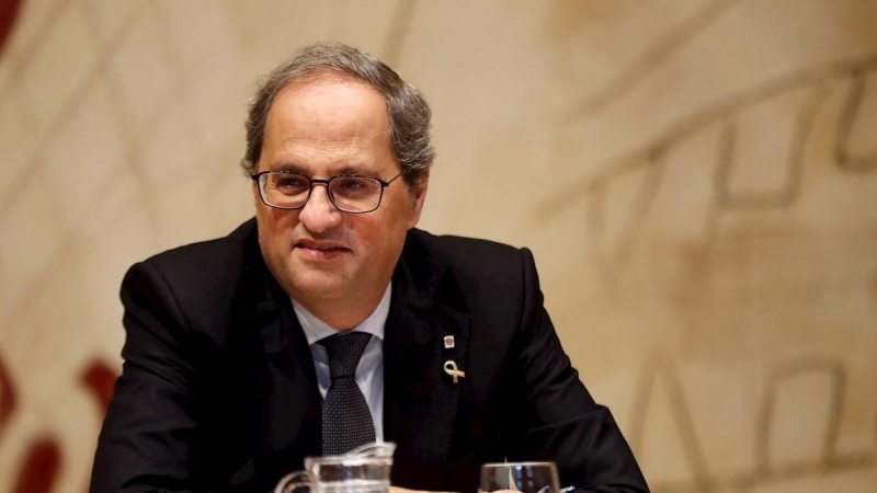 11/02/2020.- El presidente de la Generalitat de Catalunya, Quim Torra, preside la reunión semanal del Govern. / EFE - TONI ALBIR