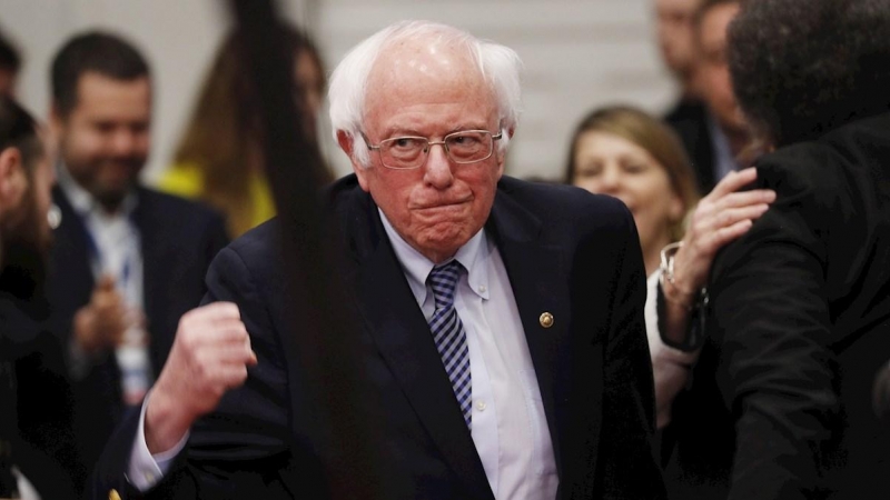 Bernie Sanders durante las primarias en New Hampshire. / EFE