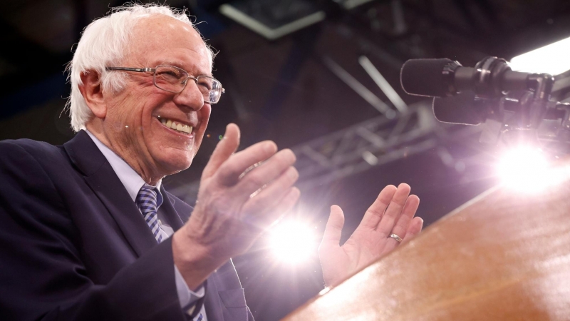 12/02/2020 - El candidato presidencial demócrata a los Estados Unidos, el senador Bernie Sanders, en New Hampshire, Manchester. REUTERS / Mike Segar