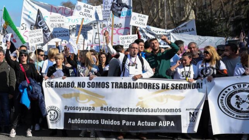 Manifestación de autónomos en Madrid | Jesús Hellín (Europa Press)