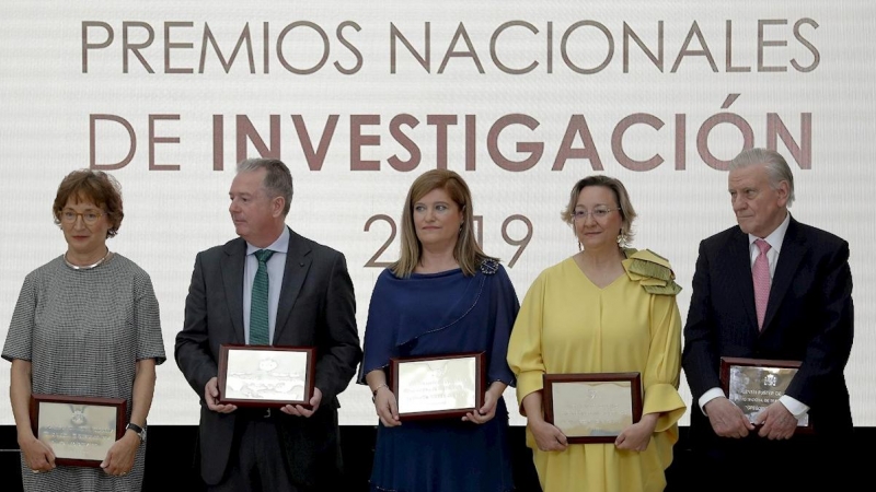 17/02/2020.- Los galardonados con los Premios Nacionales de Investigación 2019 (i a d), Mercedes García-Arenal Rodríguez, Premio Nacional de Investigación 'Ramón Menéndez Pidal' en el área de Humanidades; Manuel Francisco Carreiras Valiña, Premio Nacional