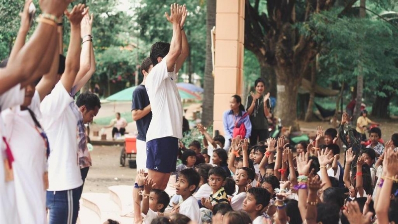 Imagen de 'Summercamp Battambang', uno de los proyectos galardonados con los Premios al Voluntariado Universitario de la Fundación Mutua Madrileña.