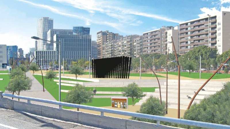 Renderitzat de la panoràmica general de l'monument  -Departament de Justícia