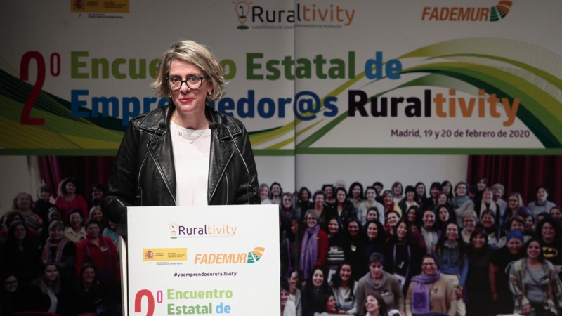 La presidenta de la Federación de Asociaciones de Mujeres Rurales, Teresa López. / Europa Press