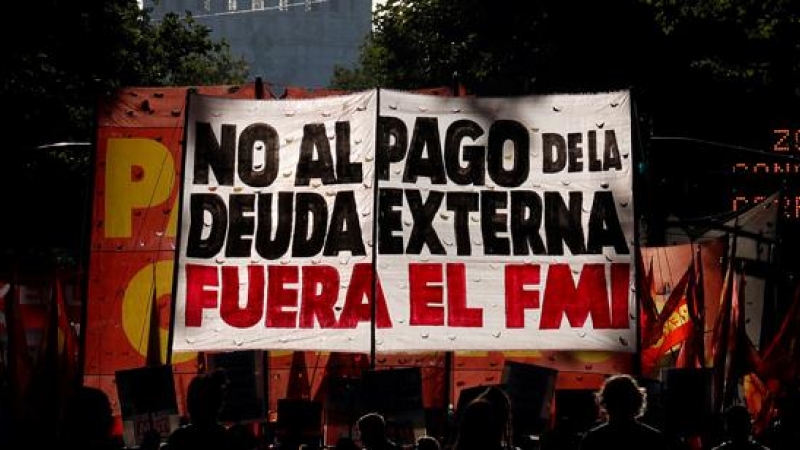 Manifestación en Buenos Aires contra el FMI. REUTERS/Agustin Marcarian