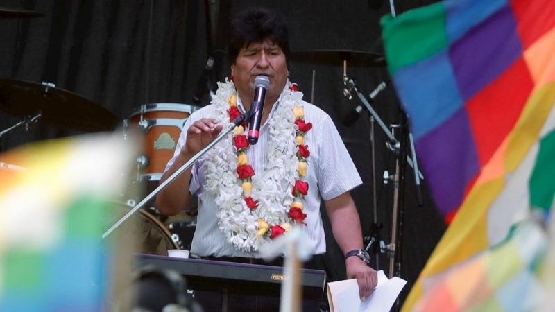 El expresidente de Bolivia Evo Morales durante un acto político./ Juan Ignacio Roncoroni (EFE)