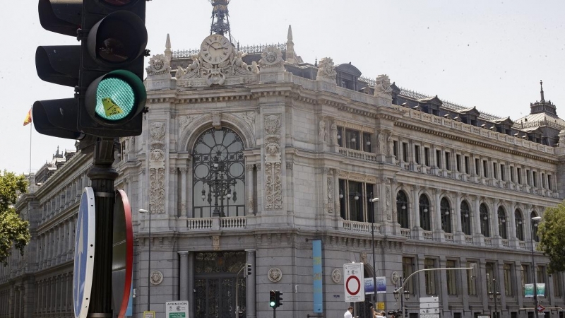 Fachada del edificio del Banco de España, en Madrid. E.P./Eduardo Parra