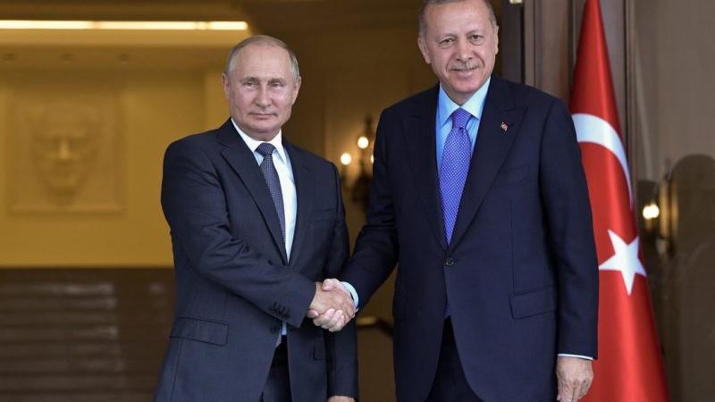 El presidente ruso, Vladimir Putin, y su homólogo de Turquía, Recep Tayyip Erdogan. Foto: Reuters