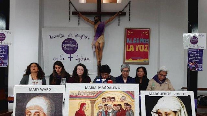Portavoces de la Revuelta de mujeres en la Iglesia presentan la concentración del 1 de marzo - EUROPA PRESS