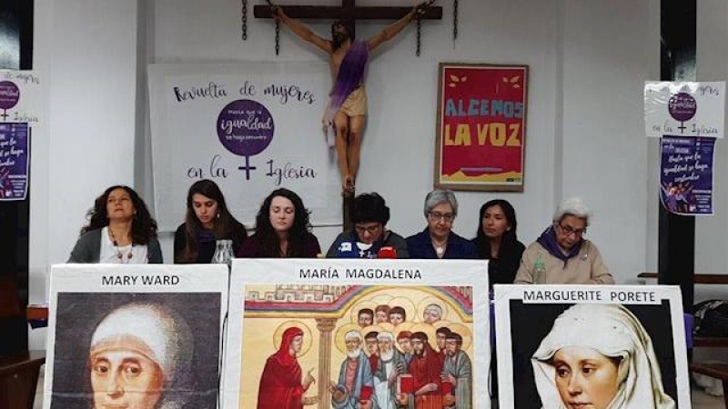 Portavoces de la Revuelta de mujeres en la Iglesia presentan la concentración del 1 de marzo - EUROPA PRESS