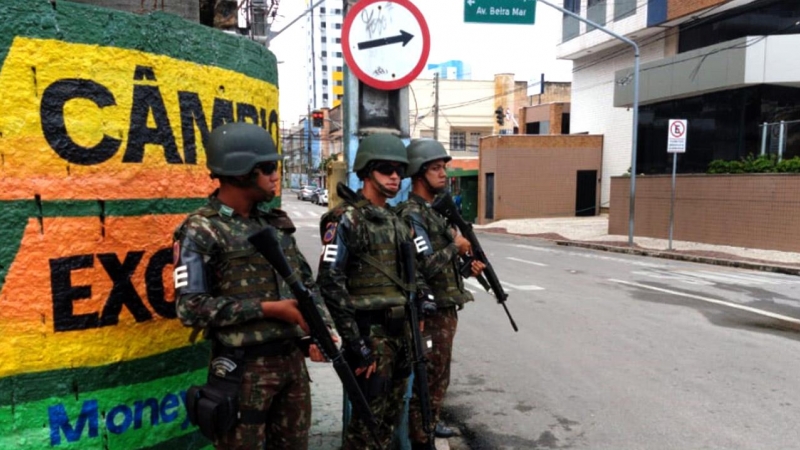 Operación especial de la Fuerza Nacional en el estado de Ceará (noreste de Brasil), ante la incertidumbre creada por el motín de agentes de la Policía Militar. - EJÉRCITO BRASILEÑO