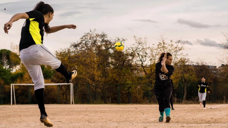 La jugadora de kickingball Cipriani Gómez, estrella de las Panteras de Madrid.