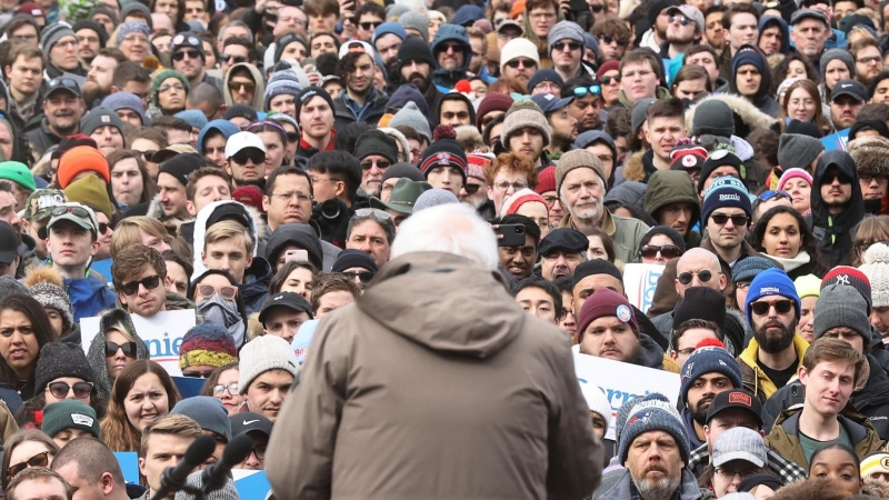 Bernie Sanders en un acto en Boston, Massachusetts, REUTERS/Jonathan Ernst