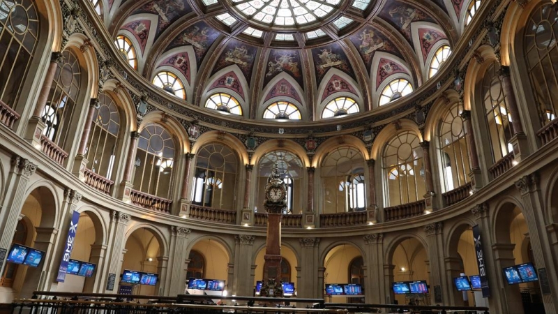 Interior del edificio de la Bolsa de Madrid. E.P./Marta Fernández