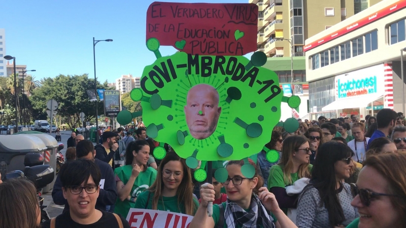 Málaga se suma a la huelga general de educación en Andalucía