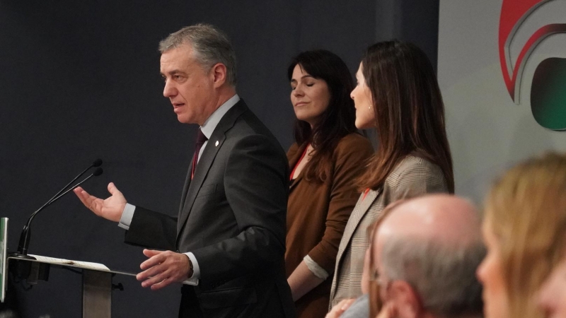 24/02/2020 - El lehendakari del Gobierno Vasco, Iñigo Urkullu, durante la presentación de las listas de los candidatos del EAJ-PNV a las elecciones vascas. / EUROPA PRESS