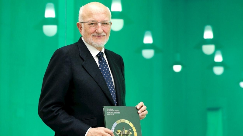 El presidente de Mercadona, Juan Roig, en la presentacion de los resultados de la compañía en 2019. EFE/ Manuel Bruque