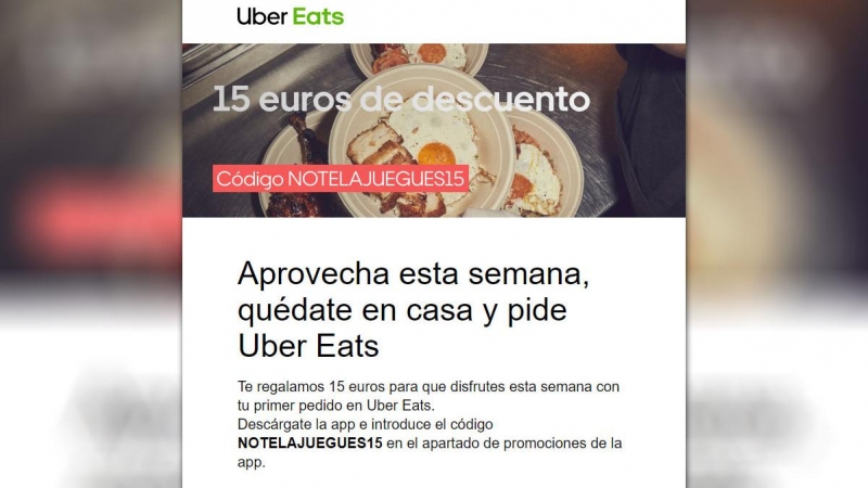 Anuncio de Uber Eats