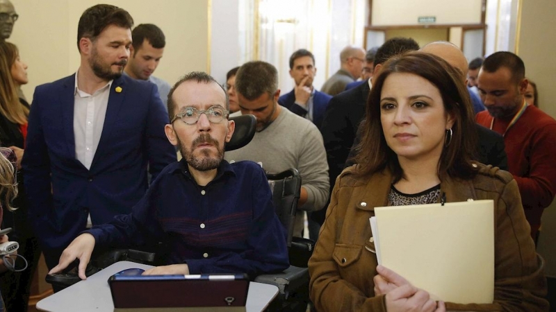 Adriana Lastra, pablo Echenique, Gabriel Rufián, coronavirus, Congreso