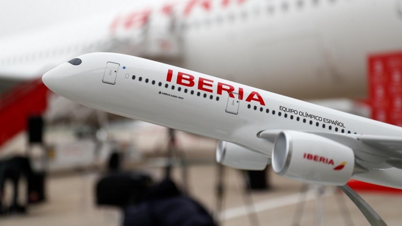 Maqueta de uno de los aviones de la flota de Iberia. E.P.