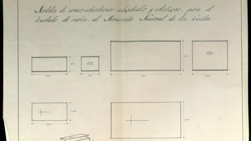 Planos urnas valle de los caídos