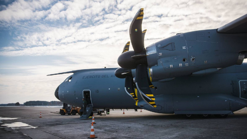 Ejemplar del avión militar A400M. / EFE