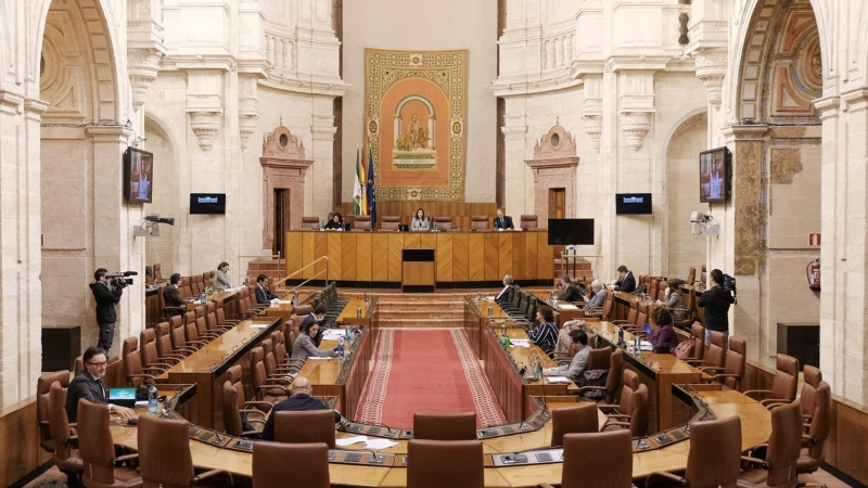 Pleno de la Diputación Permanente del Parlamento de Andalucía. Europa Press
