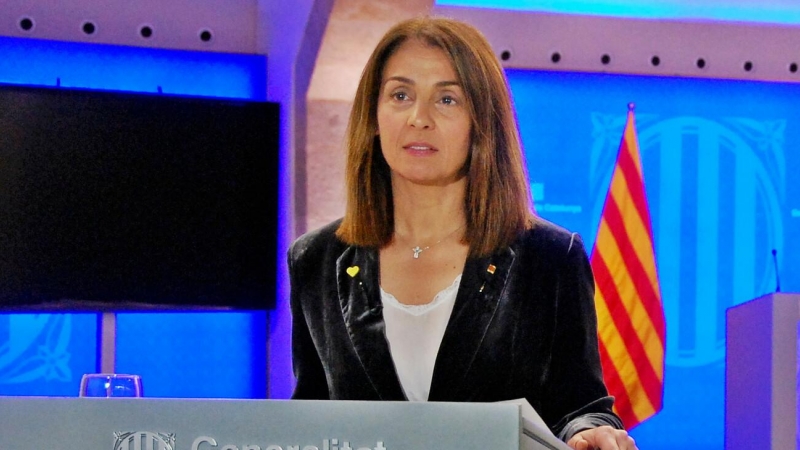 La consellera de la Presidència i portaveu de Govern, Meritxell Budó, en una compareixença. Imatge del 30 de març de 2020. (Horitzontal) ACN | Rubén Moreno